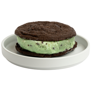 Nieve de menta + Galleta doble chocolate